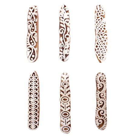 Set of 6 Piece New Mix Wooden Printing Block